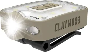 Claymore Capon 40B (Tan) - LED Rechargeable Clip-On Cap Headlamp, Lightweight Hat Light for Camping, Running, Hiking, Emergency & Industrial Use, Waterproof, USB-C, Up to 12 Hours of Battery Life.