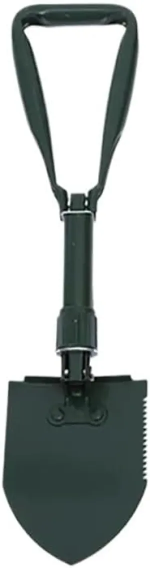 Clearance Folding Shovel High Carbon Steel Portable Lightweight Outdoor Tactical Survival Shovel Foldable Trenching Tool(Green-L)