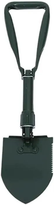 Clearance Folding Shovel High Carbon Steel Portable Lightweight Outdoor Tactical Survival Shovel Foldable Trenching Tool(Green-L)