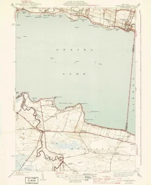 Cleveland NY topo map, 1:31680 Scale, 7.5 X 7.5 Minute, Historical, 1944, 19.56 x 15.95 in