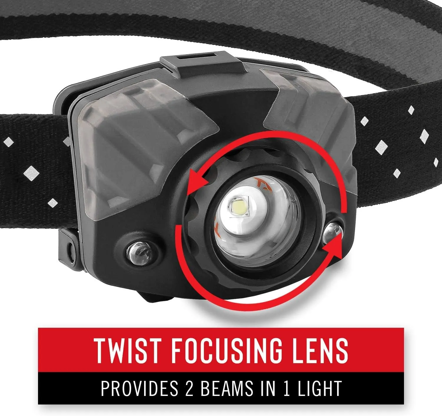 Coast FL78R 530 Lumen Rechargeable Tri-Color LED Headlamp with Twist Focus