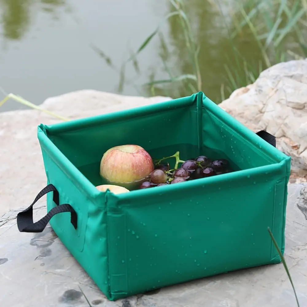 Collapsible Bucket,Outdoor Cloth Bucket Pack Sink Folding Square Bucket for Outdoor Camping Fishing Travelling Gardening Car Washing