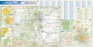 Colorado State Wall Map - 31.25" x 15.75" Laminated