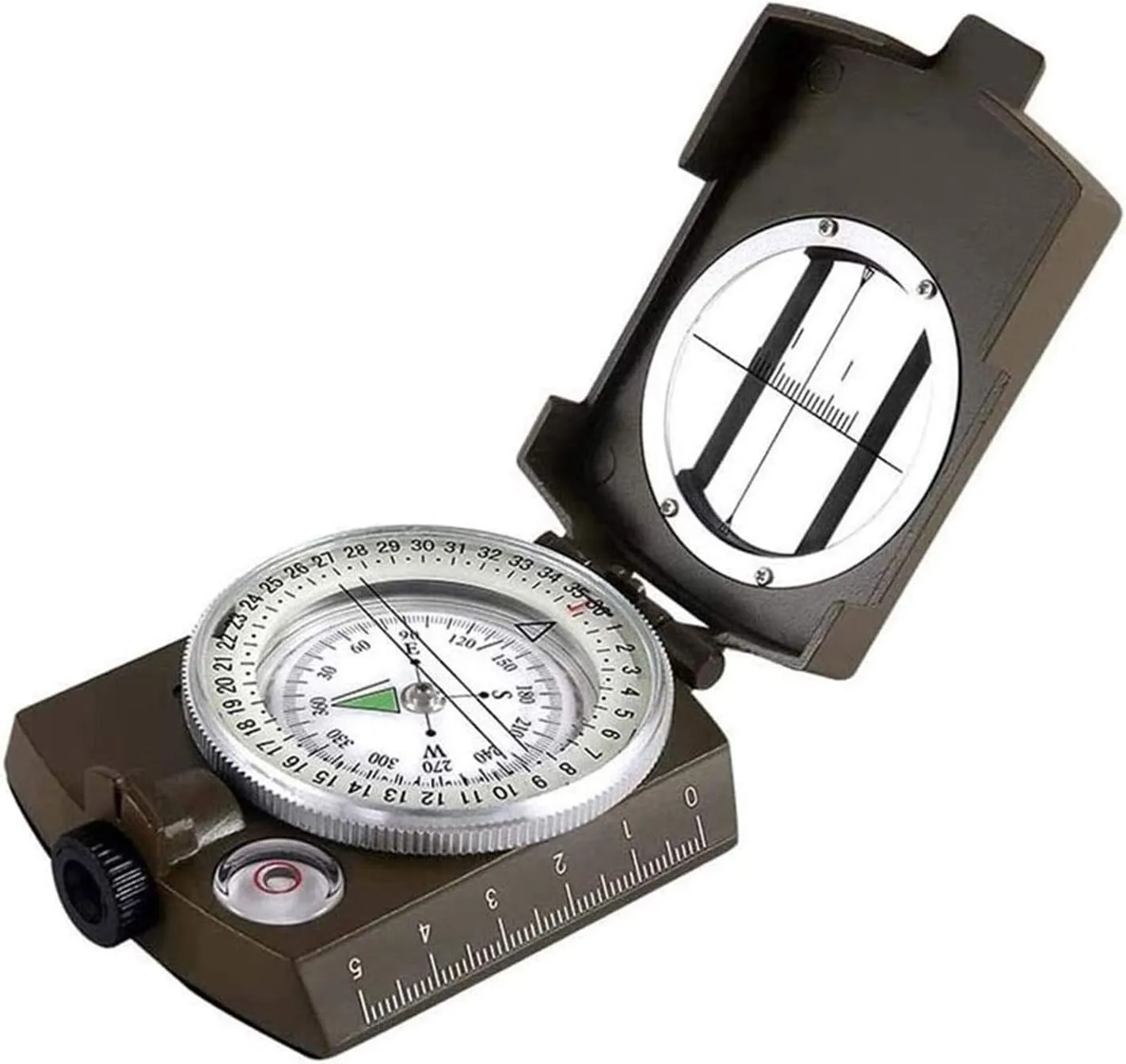 Compass Waterproof and Shakeproof, Hiking Compass, Compass Map Measurer Distance Calculator, Sighting Compass Increases Reading’s Accuracy