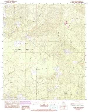 Coochie Brake LA topo map, 1:24000 Scale, 7.5 X 7.5 Minute, Historical, 1983, 26.9 x 21.9 in