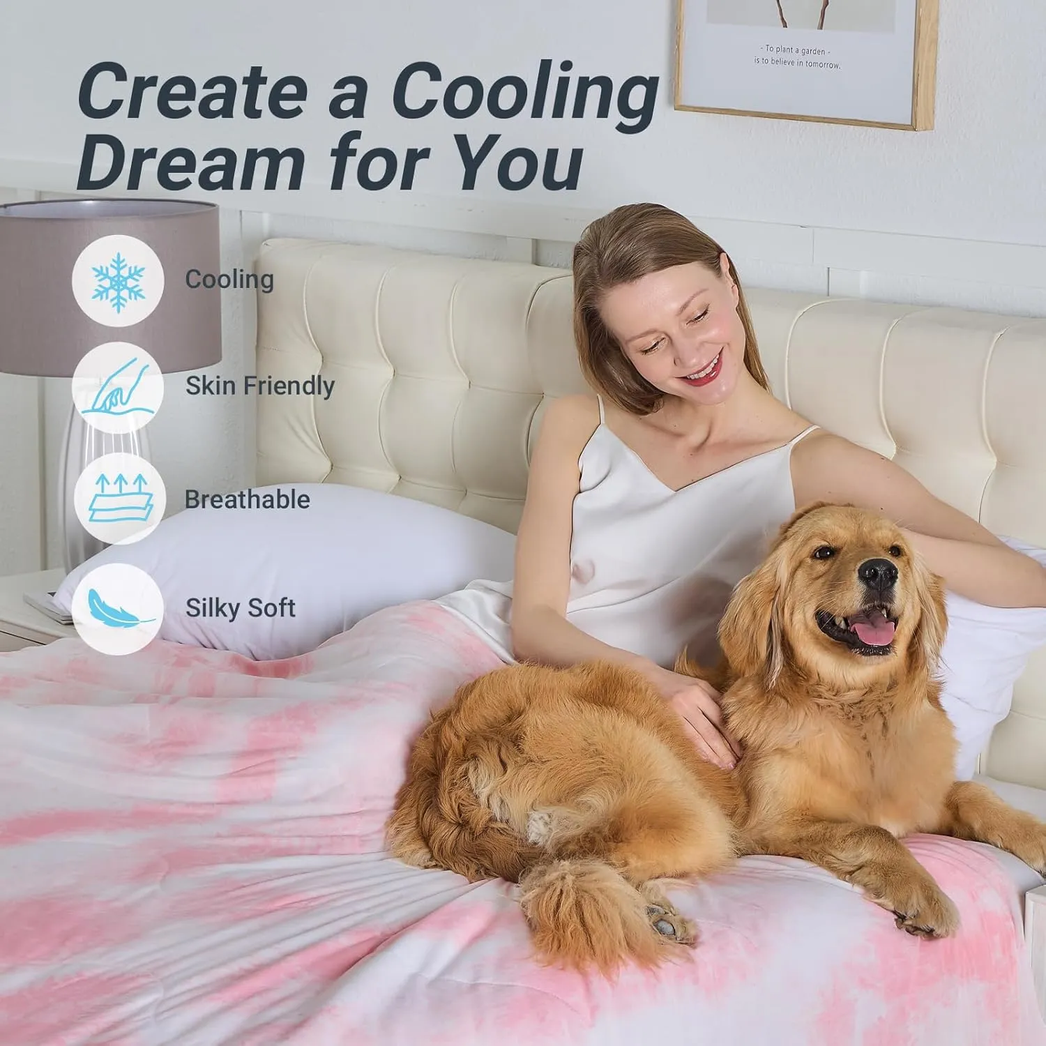 Cooling Comforter Queen Size, Summer Cooling Blankets for Hot Sleepers and Night Sweats, Lightweight Breathable Cooling Comforter Bedding for Sofa, Bed, Camping, Office
