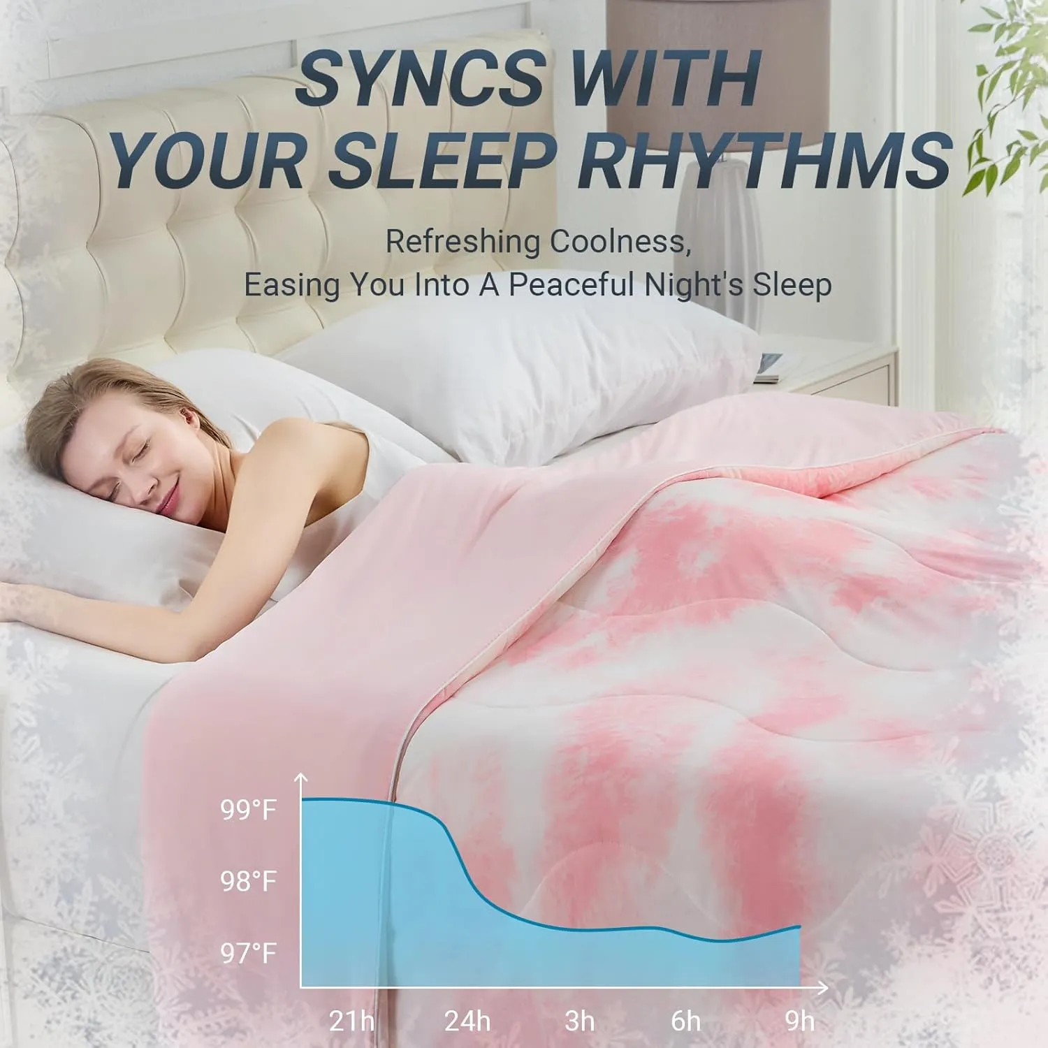 Cooling Comforter Queen Size, Summer Cooling Blankets for Hot Sleepers and Night Sweats, Lightweight Breathable Cooling Comforter Bedding for Sofa, Bed, Camping, Office