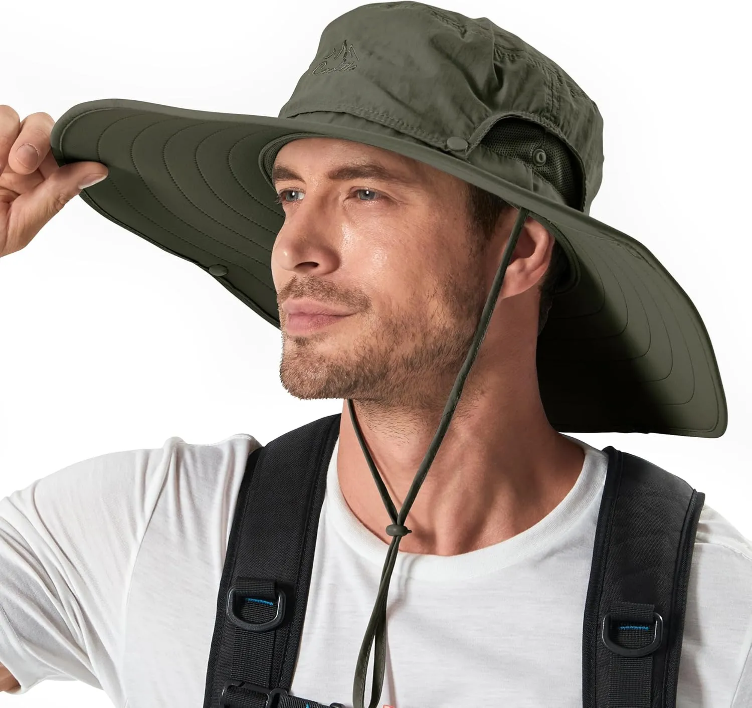 Cooltto Wide Brim Sun Hats with Waterproof Breathable for Fishing, Hiking, Camping，for Men Women Kids