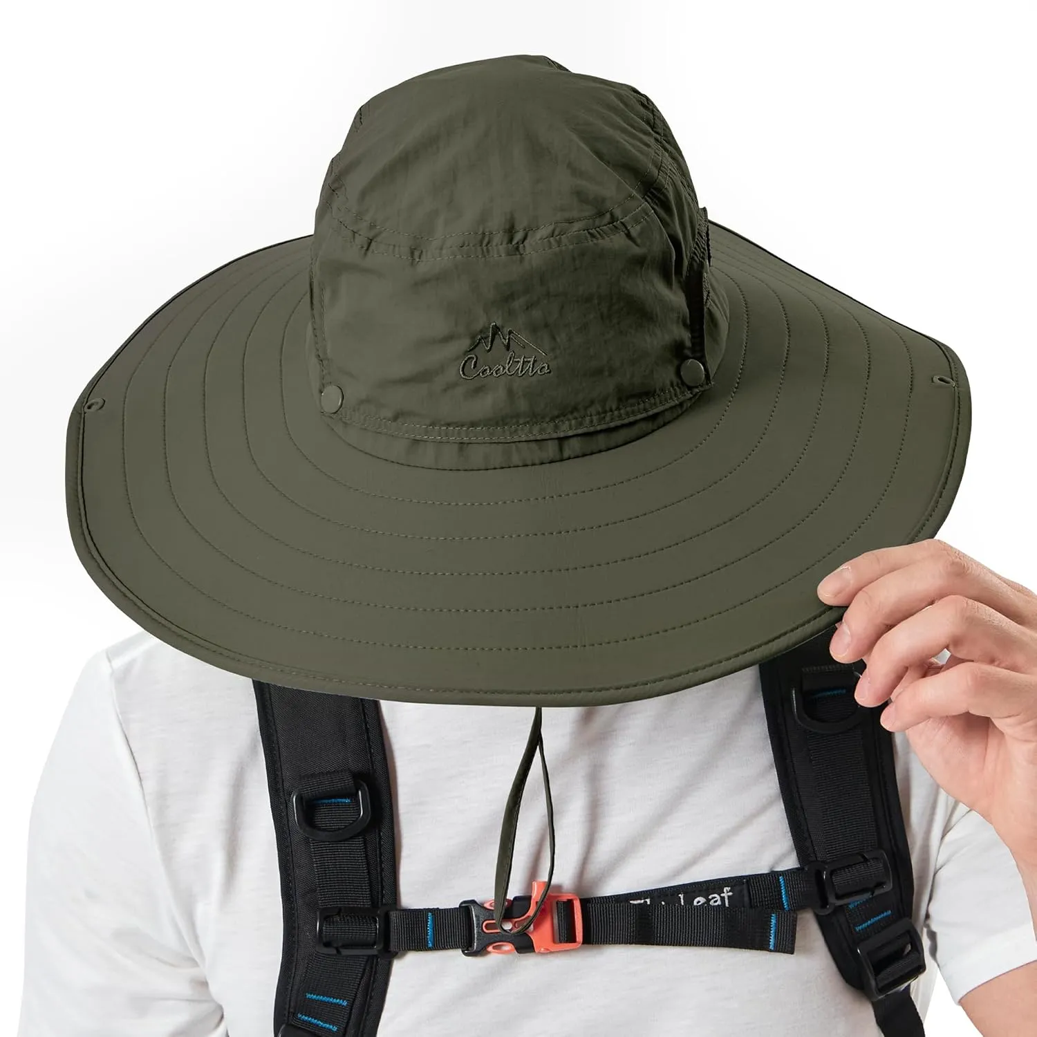 Cooltto Wide Brim Sun Hats with Waterproof Breathable for Fishing, Hiking, Camping，for Men Women Kids