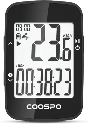 COOSPO BC26 Bike Speedmeter GPS, Wireless Bike Computer for Entry Level Rider, Bicycle Speedometer Odometer with Automatic Backlight, Waterproof and 25H Battery, Support Sync with Strava