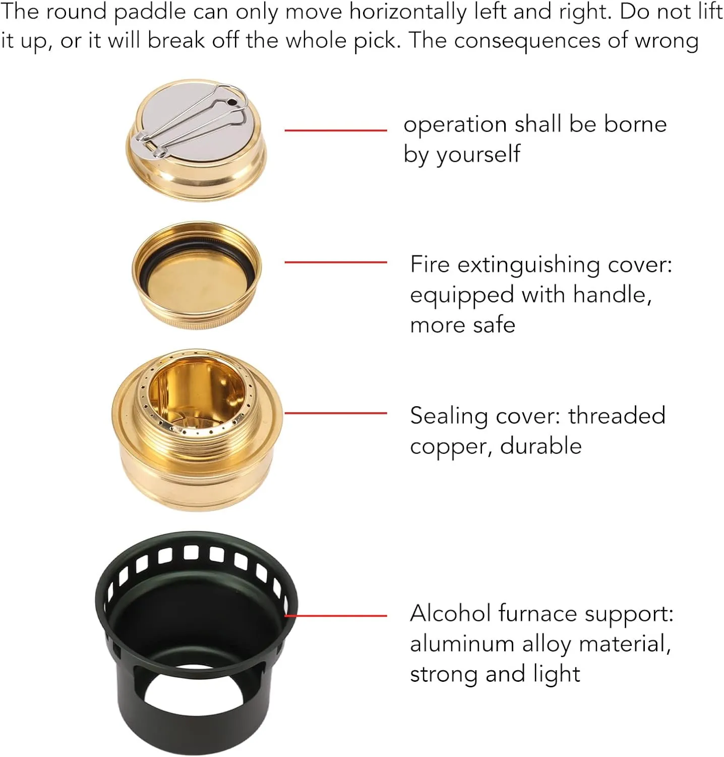 Copper Windproof Portable Aluminium Alloy Backpacking Stove for Camping Picnic Blackish Green. fire. used. be. with. and. Stove. can. a. the. cover. equipped. is. with. (Dark Green)