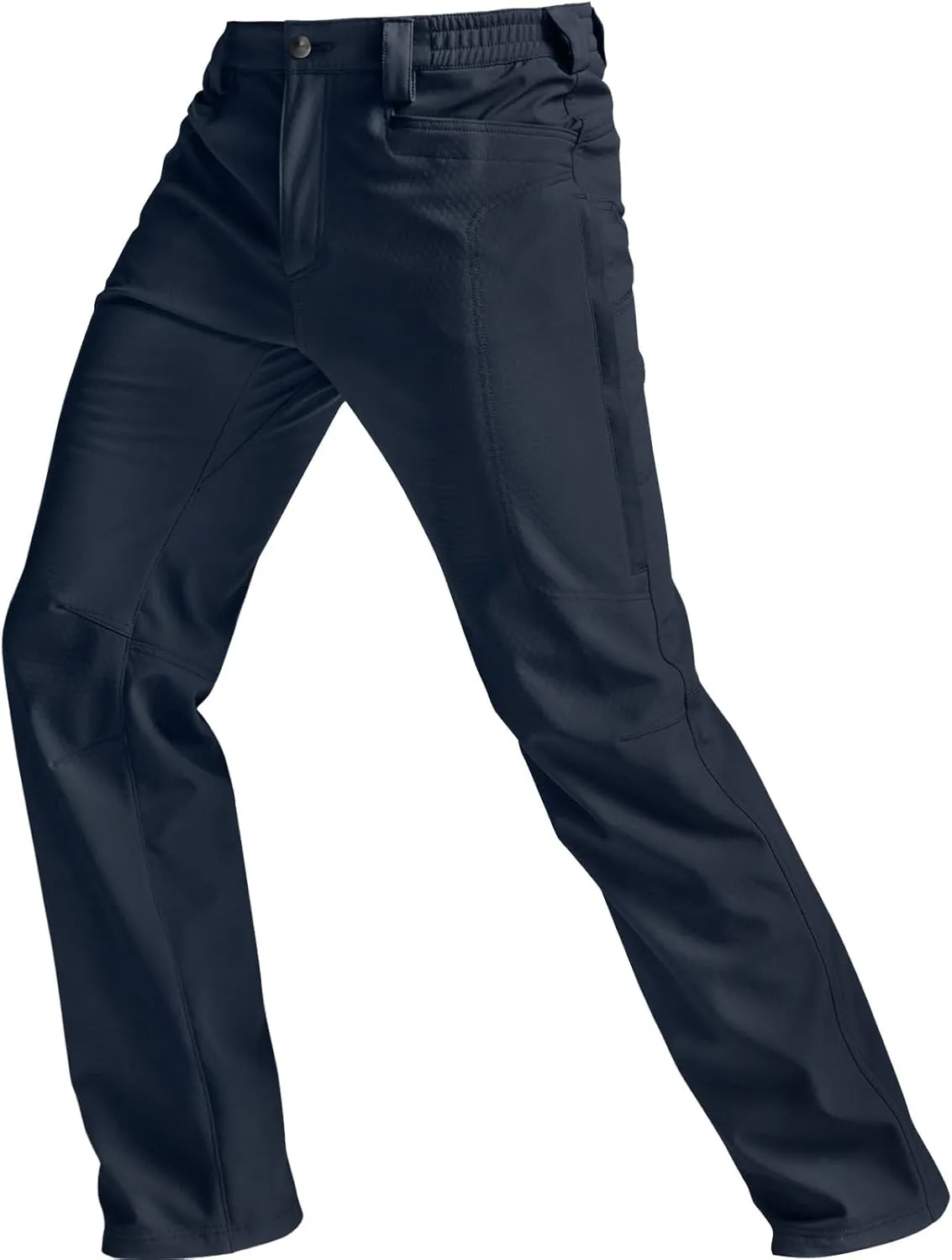 CQR Men's Winter Waterproof Softshell Fleece-Lined Snow Ski Pants, Thermal Outdoor Cargo Work Hiking Pants