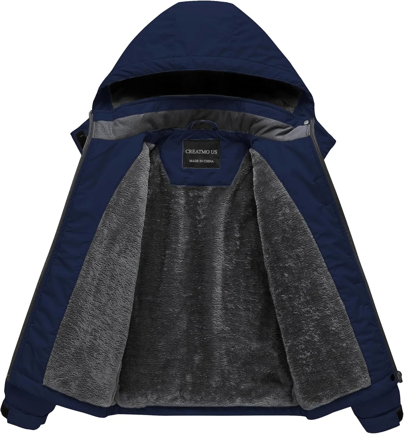 CREATMO US Girl's Waterproof Ski Jacket Warm Winter Snow Coat Windproof Snowboarding Rain Jacket