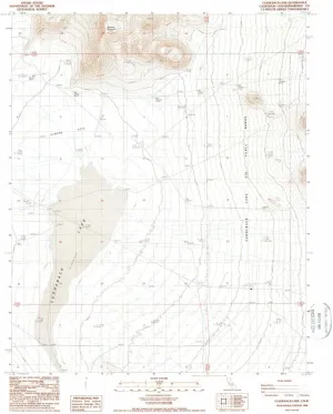 Cuddeback Lake CA topo map, 1:24000 Scale, 7.5 X 7.5 Minute, Historical, 1988, Updated 1988, 26.8 x 22 in