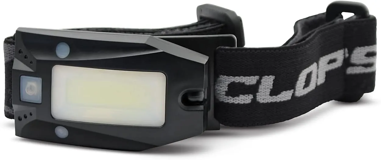 CYCLOPS 150-Lumen Rechargeable Headlamp Lightweight Powerful Bright Flashlight with Sensor Function & 360-degree Swivel Base, HL150COB