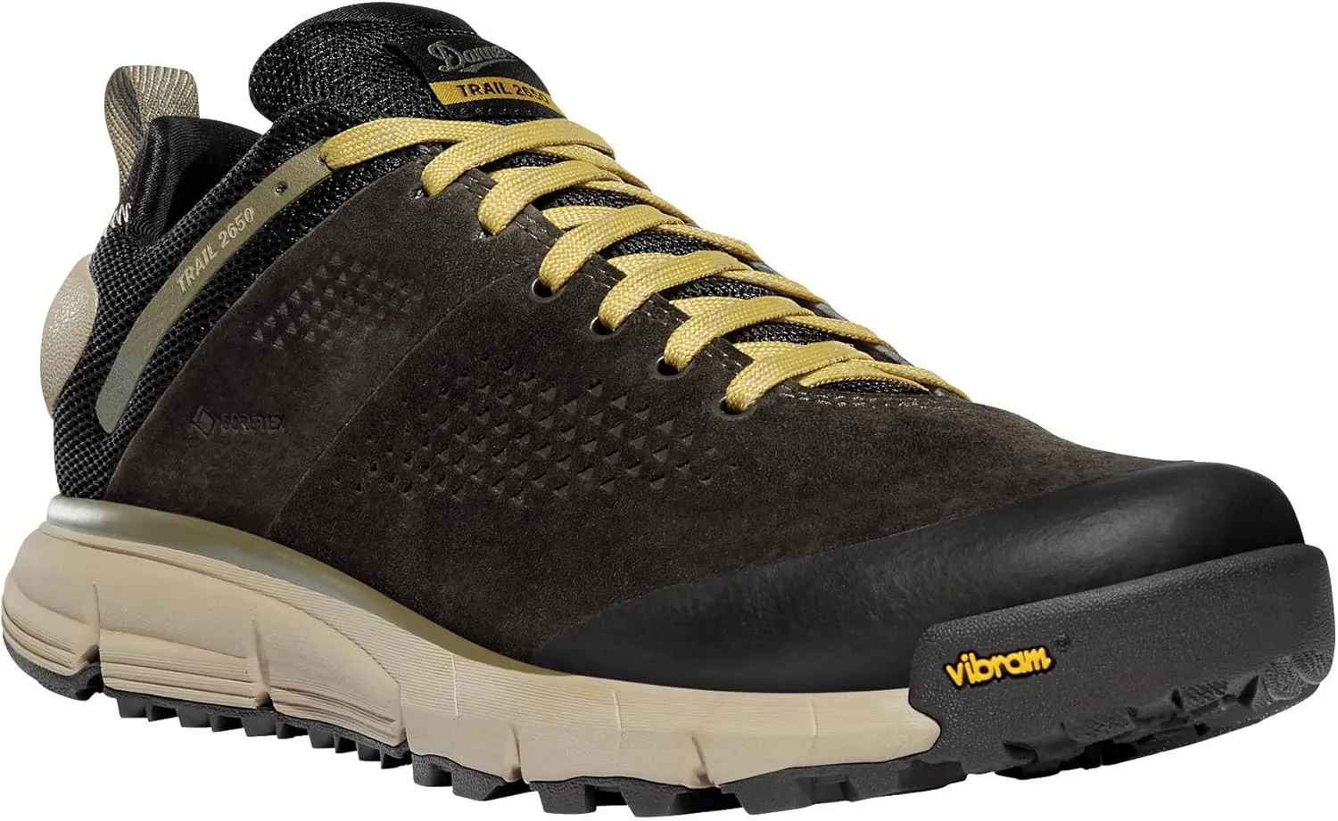 Danner Trail 2650 3” Waterproof Hiking Shoes for Men - Durable Leather & Textile Upper with Breathable Gore-Tex Lining and Vibram Traction Outsole