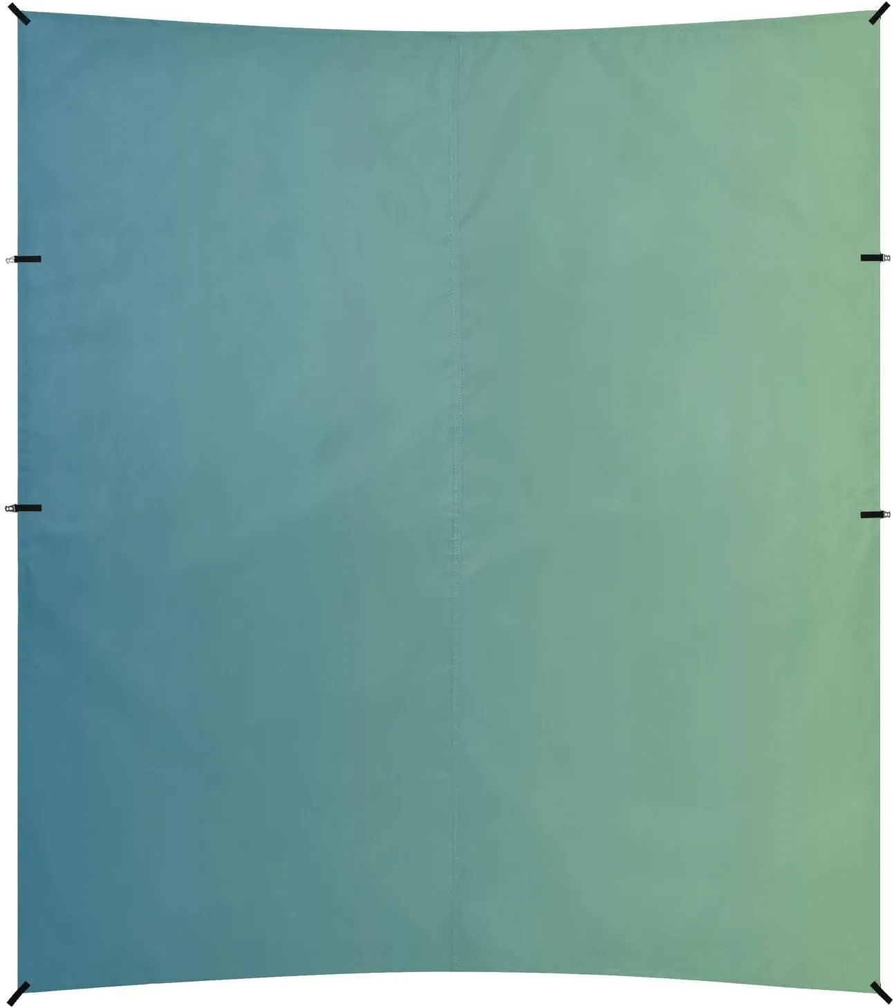 Dark Green Gradient Foldable Beach Canopy UPF50 Easy Setup Sun Shelter with Sand Shovel, Sandbags for Backyard, Grassland, Park