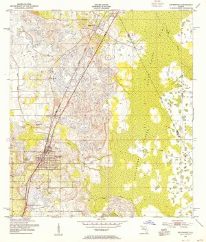 Davenport FL topo map, 1:24000 Scale, 7.5 X 7.5 Minute, Historical, 1953, Updated 1955, 26.7 x 23 in