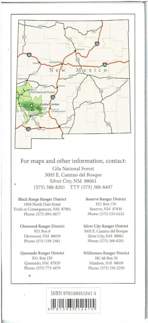 Day Hikes & Rides Near the Gila Visitor Center, Wilderness Ranger District, Gila National Forest, New Mexico [Paper/Non-Laminated] Map – Folded Map, January 1, 2012