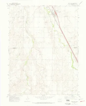 Deer Trail CO topo map, 1:24000 Scale, 7.5 X 7.5 Minute, Historical, 1968, Updated 1973, 27.2 x 22.1 in