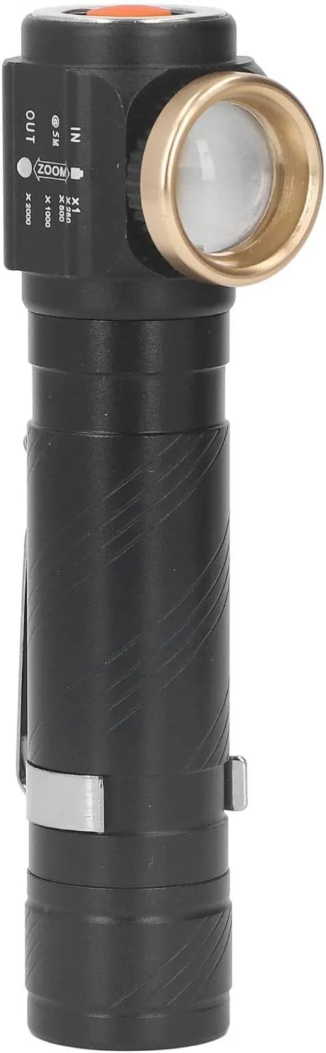 Detachable Headlamp Flashlight High Brightness with 4 Gears Telescopic Zoom USB Rechargeable for Outdoor Use