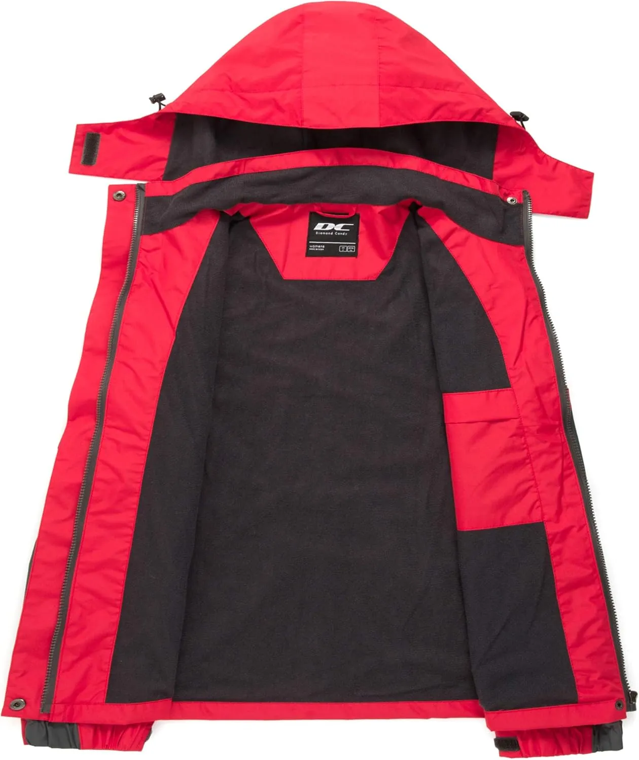 Diamond Candy Waterproof Rain Jacket Women Lightweight Outdoor Raincoat Hooded for Hiking skiing