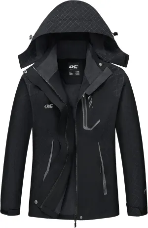 Diamond Candy Women's Waterproof Rain Jacket with Hood Lightweight Outdoors Raincoat