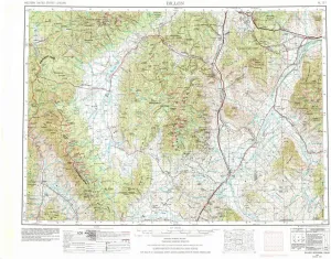 Dillon MT topo map, 1:250000 Scale, 1 X 2 Degree, Historical, 1955, Updated 1978, 22.1 x 29.2 in