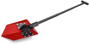DMOS Delta Camping Shovel - American Made (Racing Red) - Overland Offroad Shovel for Camping, Overland, Van Life, Collapsible, Foldable, 3 Position Survival Shovel