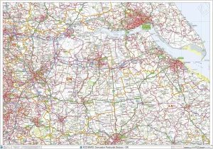 Doncaster - DN - Postcode Wall Map - 47" x 33.25" Matte Plastic
