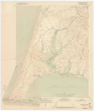 Drakes Bay CA topo map, 1:24000 Scale, 7.5 X 7.5 Minute, Historical, 1953, Updated 1955, 27.7 x 23.5 in