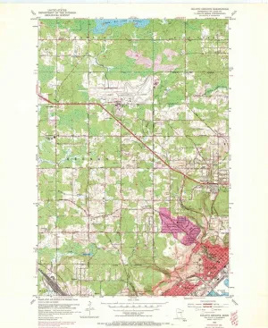 Duluth Heights MN topo map, 1:24000 Scale, 7.5 X 7.5 Minute, Historical, 1953, Updated 1970, 27.23 x 21.53 in