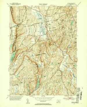 Durham CT topo map, 1:31680 Scale, 7.5 X 7.5 Minute, Historical, 1953, Updated 1954, 20.7 x 16.8 in
