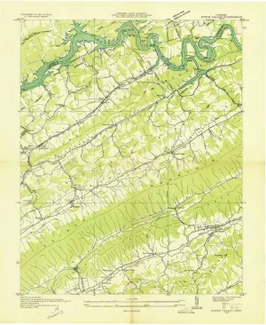 Dutch Valley TN topo map, 1:24000 Scale, 7.5 X 7.5 Minute, Historical, 1936, 27.3 x 22 in