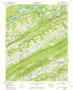 Dutch Valley TN topo map, 1:24000 Scale, 7.5 X 7.5 Minute, Historical, 1941, Updated 1973, 27.4 x 22.1 in