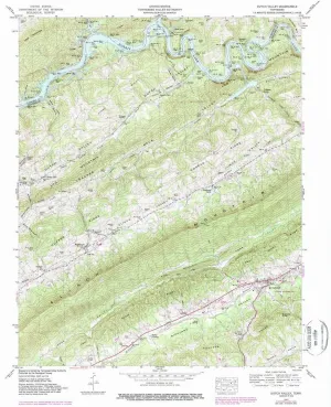 Dutch Valley TN topo map, 1:24000 Scale, 7.5 X 7.5 Minute, Historical, 1941, Updated 1987, 27.5 x 22 in