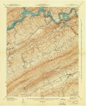 Dutch Valley TN topo map, 1:24000 Scale, 7.5 X 7.5 Minute, Historical, 1942, 27.4 x 22 in