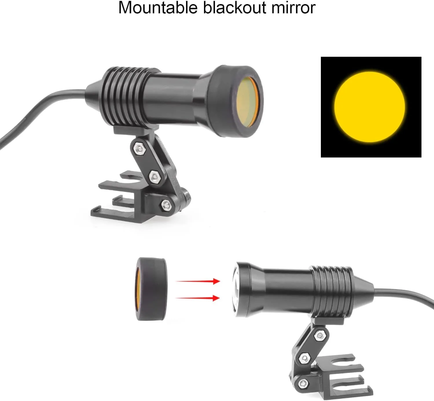 DY-009 5W Headlamp Insert Type Headlight with Extra Iron Clamp Type Rechargabe Metal Battery for Binocular Loupes Magnifier (Red)