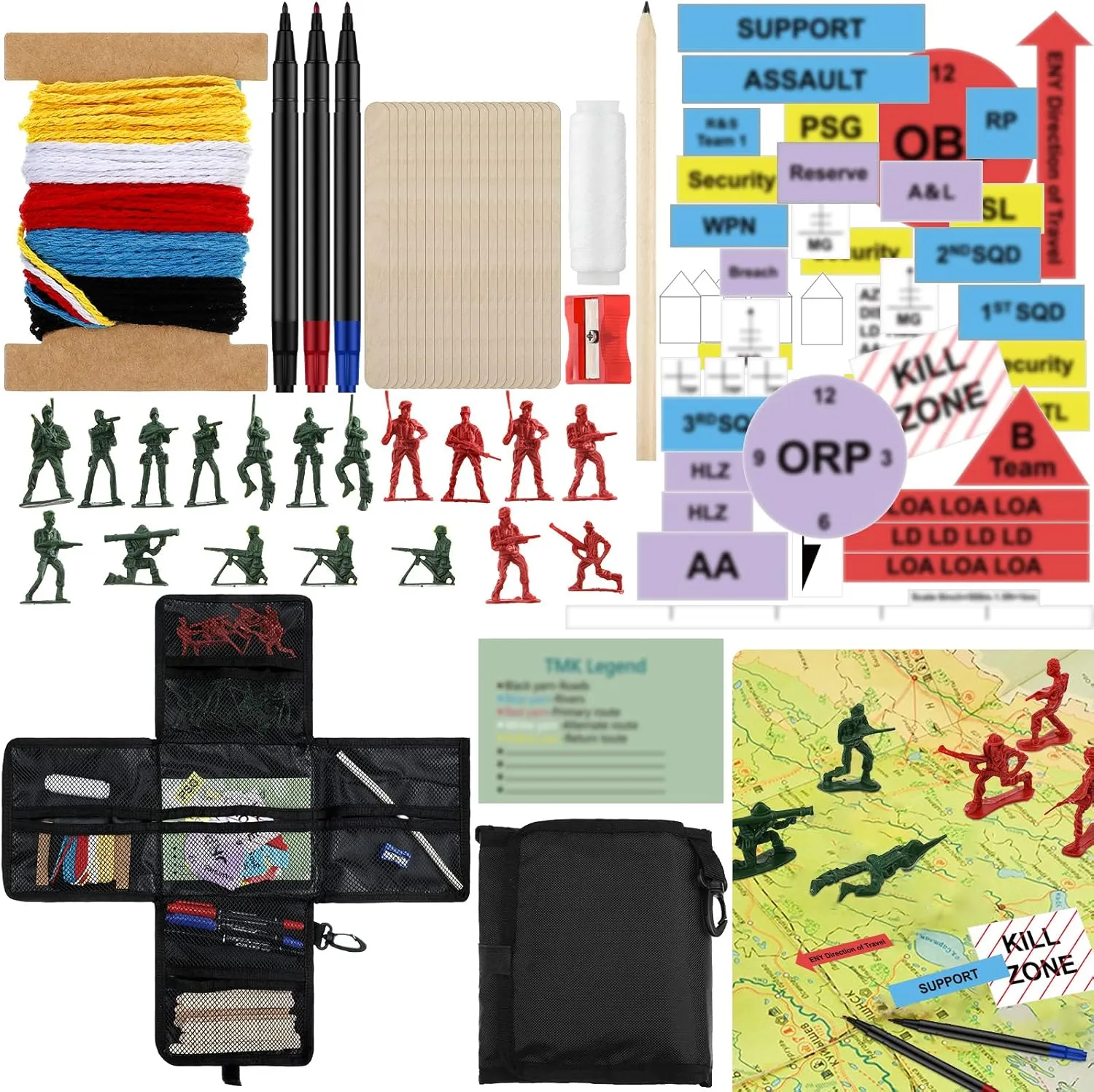 Eaasty Terrain Model Kit Army Platoon Land Navigation Kit Military Terrain Model Briefing Kit for Ranger School Squad Platoon Squad Leader Platoon SGT, Platoon Leader, or OCS SUT ROTC