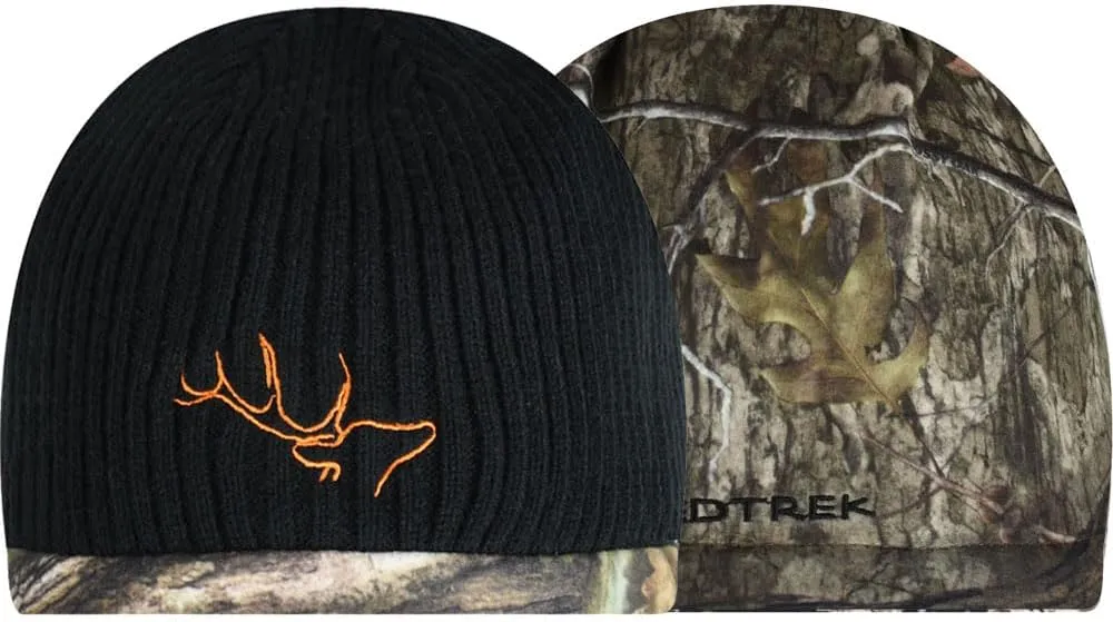 EDTREK Reversible Windproof Fleece Beanie Hat - Warm Winter Hat for Hunting Fishing Camping in Cold Weather
