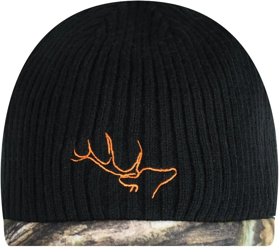 EDTREK Reversible Windproof Fleece Beanie Hat - Warm Winter Hat for Hunting Fishing Camping in Cold Weather