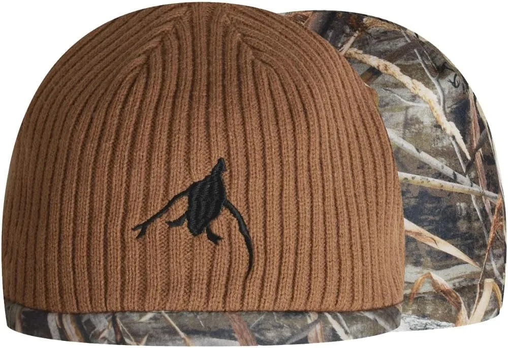 EDTREK Reversible Windproof Fleece Beanie Hat - Warm Winter Hat for Hunting Fishing Camping in Cold Weather