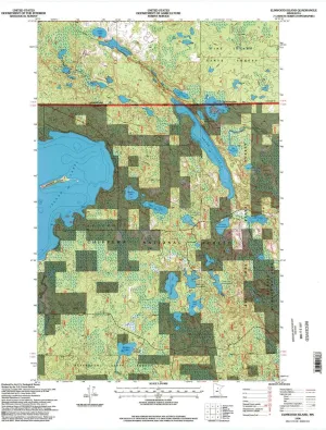 Elmwood Island MN topo map, 1:24000 Scale, 7.5 X 7.5 Minute, Historical, 1996, Updated 1998, 27.23 x 21.53 in