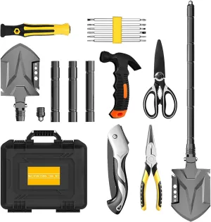 Emergency Kit Camping Multi- Folding Survival Shovel Set Camping Gear Emergency Box