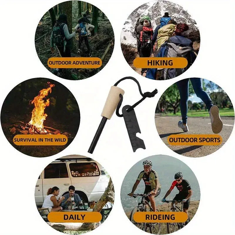 Emergency outdoors survival fire starter