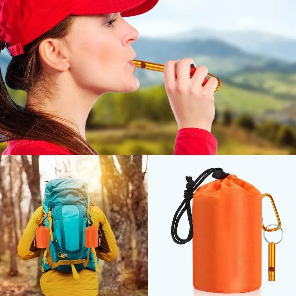 Emergency Sleeping Bag,Thermal Waterproof Survival Bag,Survival Sleeping Bag,Waterproof Thermal Bivy Sack with Whistles,Portable Thermal Sleeping Bag for Outdoor Travel Camping Hiking