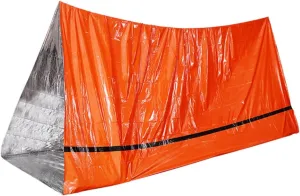 Emergency Survival Tent Compact First Aid Shelter Thermal Blanket Tube Tent for Earthquake Outdoor Camping Lightweight Portable for Hiking Adventure Orange