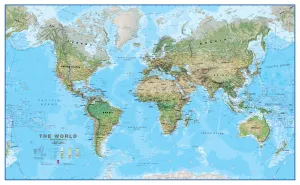 Environmental World Maps International 2000mm x 1200mm Wall Map