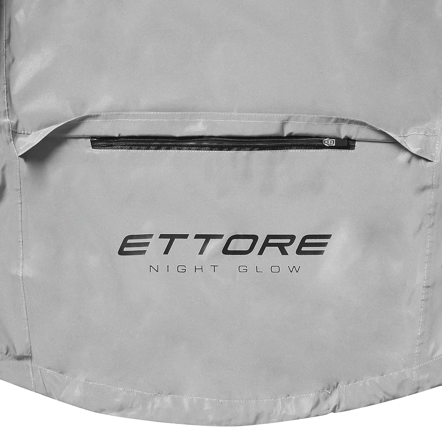 Ettore Mens Cycling Jacket Waterproof Breathable High Visibility Reflective Silver - Night Glow