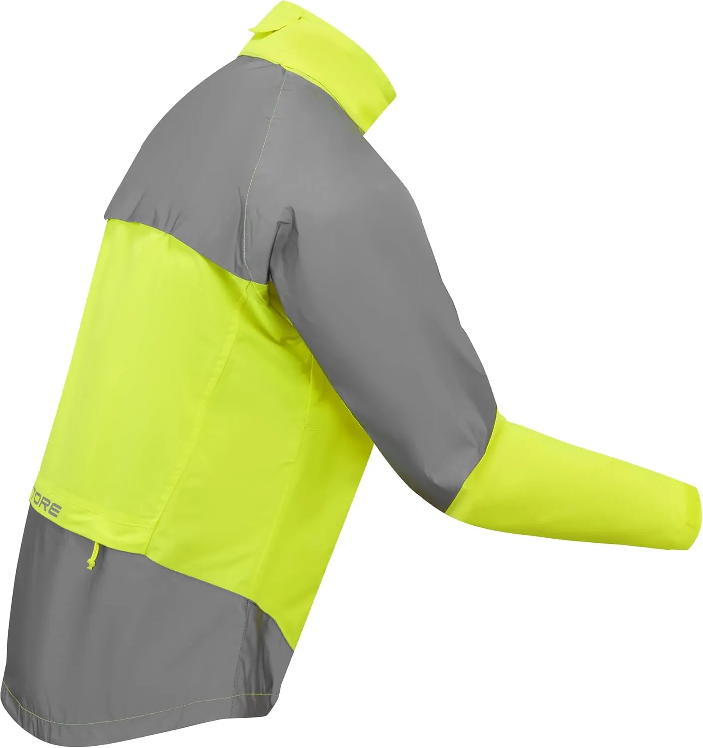 Ettore Mens Waterproof Cycling Jacket With Removable Hood Breathable High Visibility - Hybrid Glow - Yellow